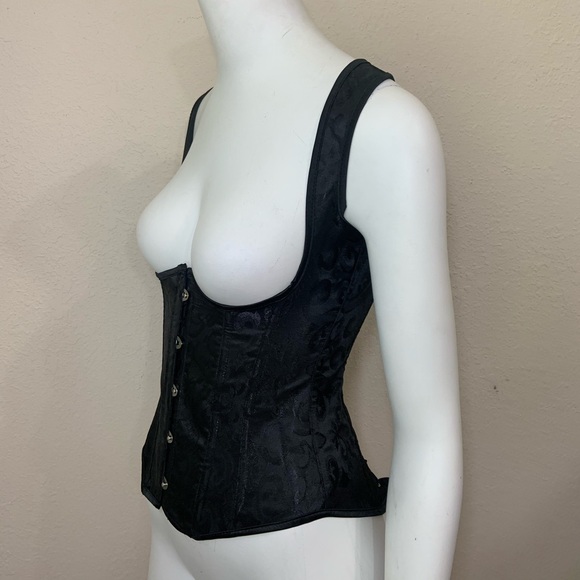 Black Underbust Steampunk Corset New - Picture 7 of 12